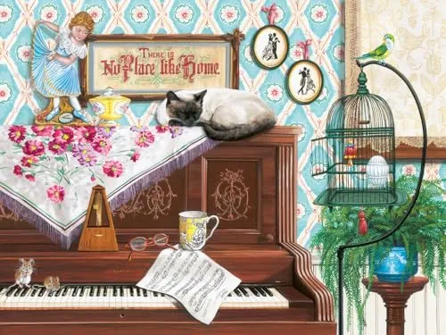 Ravensburger Großes Puzzle 750 Teile Katze auf dem Klavier