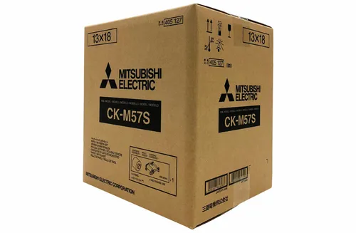 Mitsubishi CK M 57 S Druckerpapier + Farbband für 400 Bilder 13x18 (5x7") - Hochwertiges Druckerpapier mit Farbband für brillante Ausdrucke, perfekt geeignet für Mitsubishi Thermodrucker.