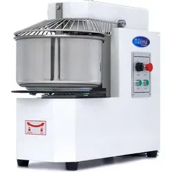 Maxima Gastro Teigkneter 30L - Leistungsstarker Spiralkneter - Der Maxima Teigmischer mit 30 L Edelstahl-Schüssel knetet bis zu 19 kg Teig mühelos. Ideal für Bäckereien und Großküchen, bietet er 2 Geschwindigkeiten und hohe Sicherheit dank Überlast- und Überhitzungsschutz.
