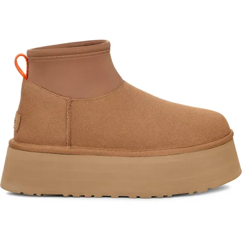 UGG Damen W Classic MINI Dipper Boots, kastanienbraun, 39 EU - Wanderschuhe mit kuscheligem Lammfellfutter, ideal für warme Füße an kalten Tagen.