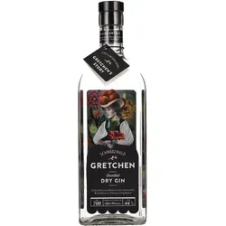 GRETCHEN Distilled Dry Gin 44% Vol. 0,7 l - Premium Gin mit 44% Vol., perfekt für Cocktails oder pur, in stilvoller Flasche.