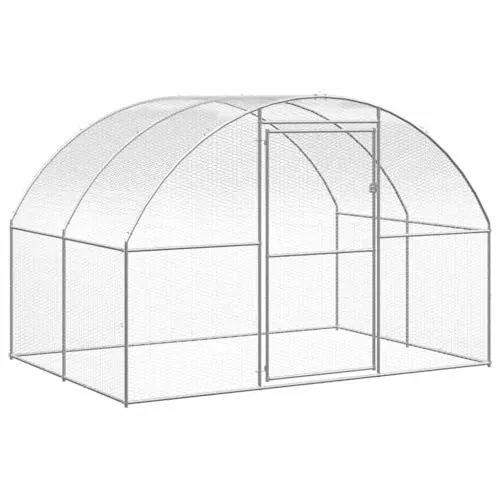 Outdoor-Hühnerstall aus verzinktem Stahl - 3 x 2 x 2 m, geräumig und sicher für Hühner und Kleintiere, pflegeleicht und einfach zu montieren