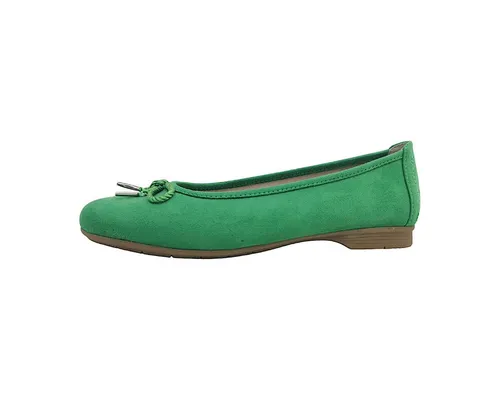 Jana Damen Ballerinas Elegant Vegan, Metallisch (Green), 37 EU - Hausschuhe aus 100% veganen Materialien, ideal für breite Füße dank H-Weite und optimalem Tragekomfort – perfekt für Alltag und schicke Anlässe.