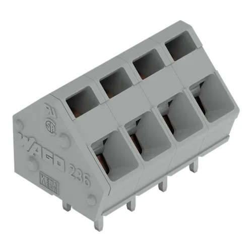 WAGO Leiterplattenklemme 236-407 - 7-polige Leiterplattenklemme mit CAGE CLAMP® Technologie für schnellen, wartungsfreien Anschluss von Leitern bis 2,5 mm². Ideal für flexible Montage in der Elektroinstallation.