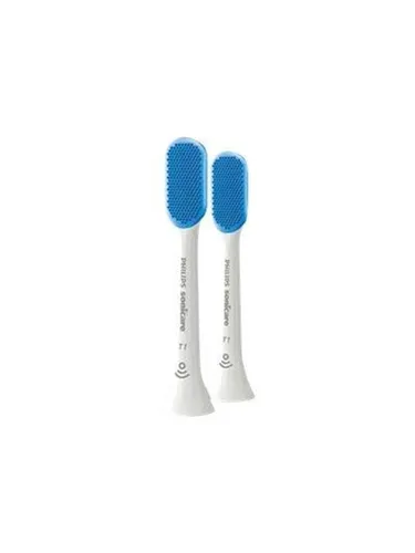 Philips Sonicare TongueCare+ HX8072/01 Bürstenköpfe - Austausch-Bürstenköpfe für Sonicare Zahnbürsten, Packung mit 2, für eine gründliche Mundpflege und frischen Atem.