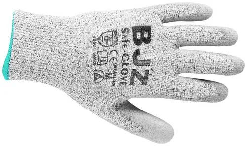 BJZ A-64479 ESD-Handschuh schnittfest Kleider-Größe: S Polyethylen, Nylon, Elasthan, Carbonisierte Fasern