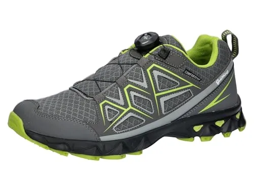 Brütting Unisex Power Walkingschuhe - Anthrazit/Grün, Größe 43 EU - Wanderschuhe mit auswechselbarer Fitogen Superlight Textileinlegesohle für optimalen Komfort und Unterstützung beim Gehen.