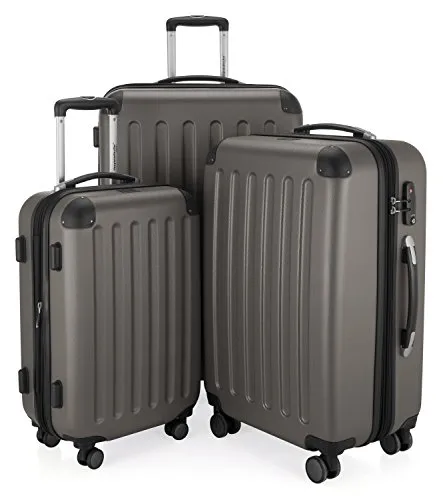 Hauptstadtkoffer Reisekoffer Spree, graphit, 3-teilig mit Hartschale - Kofferset in 3 Größen (S, M, L) aus robustem ABS-Material, ideal für jede Reise. Mit TSA-Zahlenschloss und 4 drehbaren Rollen für mühelosen Transport.