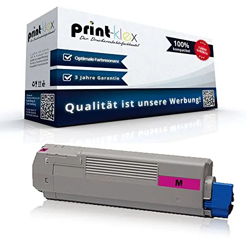 Print-Klex Tonerkartusche kompatibel mit Oki MC 770 dnvfax MC 770 Plus MFP MC 770 Series MC 780 dnf MC 780 dnvfax MC 780 Series 45396302 Magenta Rot - Office Line Serie