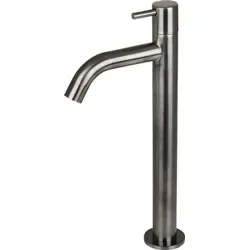 Differnz Kaltwasserhahn gebogen grau matt 30.415.350 - Stylische Badarmatur in gun metal für Kaltwasserversorgung. Der Einhebelmischer sorgt für einfache Bedienung und optimale Bewegungsfreiheit am Waschtisch. Robuste Ausführung und modernes Design für jedes Badezimmer.