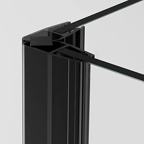 Badena Magnetdichtung für Duschtüren Set schwarz 180cm - Sonstige Handwerkzeuge - Wasserdichte Duschdichtung mit elegantem Design, schmutzresistent und langlebig. Ideal für 6mm, 7mm, 8mm Glastüren, sorgt für ein trockenes Badezimmer ohne Rutschgefahr.