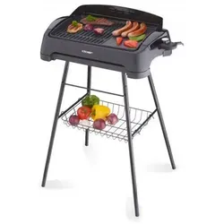 Cloer 6750 Barbecue-Grill 2000W - Elektrischer Grill mit stufenloser Temperaturregulierung und Antihaftbeschichtung für gesundes Grillen ohne Vorheizen. Ideal für Outdoor-Nutzung und einfache Reinigung dank abnehmbarer Teile.