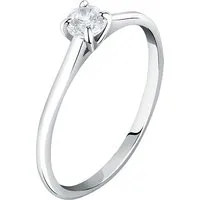 Live Diamond Diamantring - Eleganter Diamantring aus 375er Recycling-Weißgold, besetzt mit 0,2 Karat Diamant im Brillantschliff – für feminine Eleganz und funkelnde Akzente.