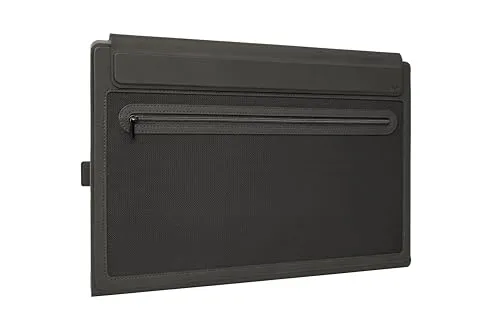 SIGEL BA511 Laptop-Case M – Schutzhülle & Laptopständer für Laptops bis 16 Zoll – PU & Glasfaser, Schwarz – 38 x 26 x 2,5 cm – Notebook-Tasche für MacBook, Ultrabook, Reise & Home-Office
