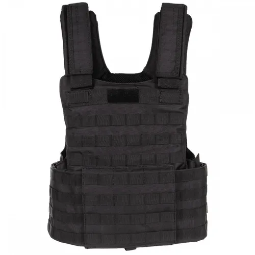 MFH Anglerweste "MOLLE II", schwarz - Funktionsjacke aus 100 % Polyester, ideal für Angler mit praktischen Taschen und robustem Design.