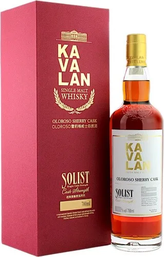 Kavalan Single Malt Whisky Solist Sherry 57% vol - Geschenkpackung - Whisky, Cask Strength aus Taiwan, vollmundig und komplex, perfekt für Kenner und als Geschenk.