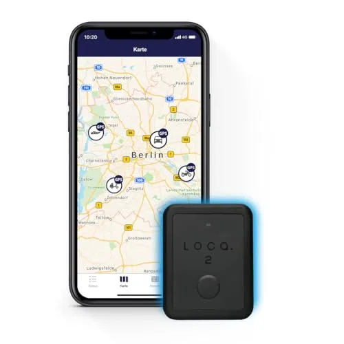 Loca 2 GPS-Tracker ohne Abo - Wasserdichter GPS-Tracker mit 3 Jahren Akku-Laufzeit, ideal für Auto, Motorrad und Wohnmobil – keine monatlichen Gebühren!