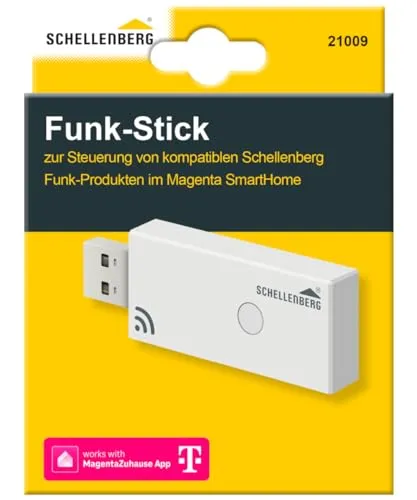 Schellenberg Smart Home Funk-Stick 21009 - Steuerung für Ihr Smart Home, einfaches Integrieren von Schellenberg Funk-Produkten in Telekom-Systeme für mehr Komfort und Sicherheit.