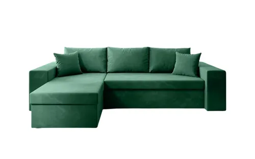 Luxusbetten24 Schlafsofa Designer Sofa Denver, mit Stauraum und Schlaffunktion grün