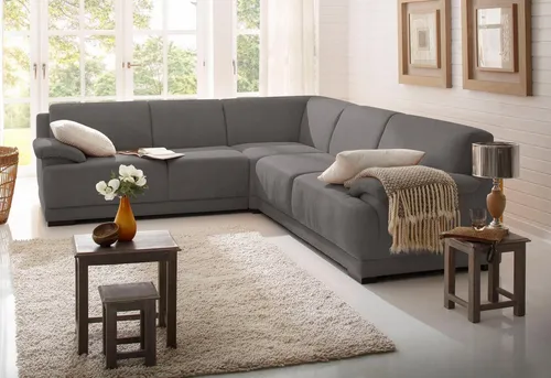 Home affaire Ecksofa Telos mit Boxspring Unterfederung für hohen Komfort, L-Form, mit Boxspring-Federung für tollen Sitzkomfort. Zeitlos und komfortabel