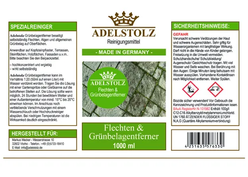 dipure Moosvernichter & Algenvernichter - Hochkonzentrierter Grünbelagentferner - Effektiver Grünbelagentferner für diverse Oberflächen wie Beton, Holz und Fliesen. Entfernt mühelos Moos und Algen für ein sauberes Zuhause.
