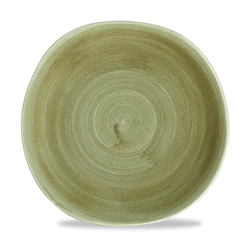 Churchill STONECAST Burnished Green Teller - Runder Porzellanteller (26,4 cm) aus Großbritannien, handgefertigt und besonders robust für den täglichen Einsatz.