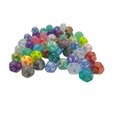 Chessex Würfelset - Signature Würfel D12 (50 x W12) im Beutel - farblich gemischt 293339