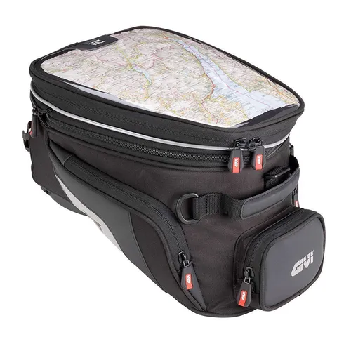 Givi XStream XS320Y Tankrucksack - 15-23L, Tanklock System, Schwarz - Motorradkoffer mit 15-23L Volumen, Givi Tanklock Schnellbefestigung, reflektierende Einsätze und Regenabdeckung für optimale Sicherheit und Komfort auf jeder Fahrt.