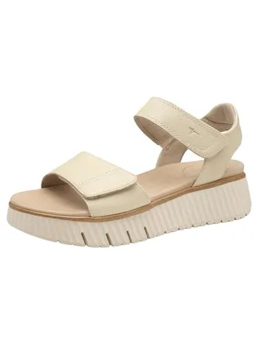 Tamaris Damen 8-88720-44 Sandalen, Elfenbein, 40 EU - Wanderschuhe mit Multi-Adjustable-Technologie für individuelle Passform und optimalen Komfort, ideal für sonnige Tage und entspannte Spaziergänge.