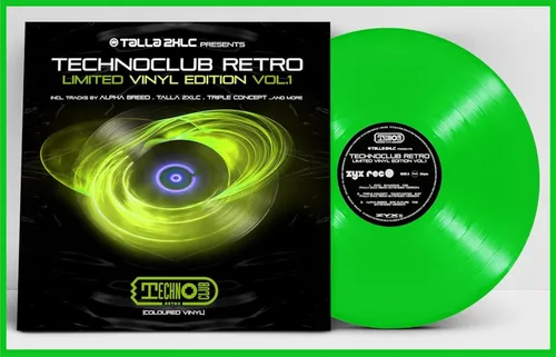 LP Technoclub Retro Limited Vinyl Edition Vol.1 by Talla 2XLC - Coloured Vinyl - Schallplatten, limitierte Auflage mit farbigem Vinyl, perfekt für Sammler und Fans der 90er Techno-Szene.