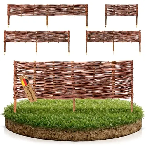 BOOGARDI Beeteinfassung aus Weide – 10 cm hoch, 60 cm lang - Gestalten Sie Ihren Garten mit der flexiblen Weiden-Beeteinfassung. Ideal für Blumen- und Gemüsebeete, bietet sie eine natürliche Umrandung und passt sich perfekt Ihren Bedürfnissen an. Hergestellt mit geprüfter Qualität.