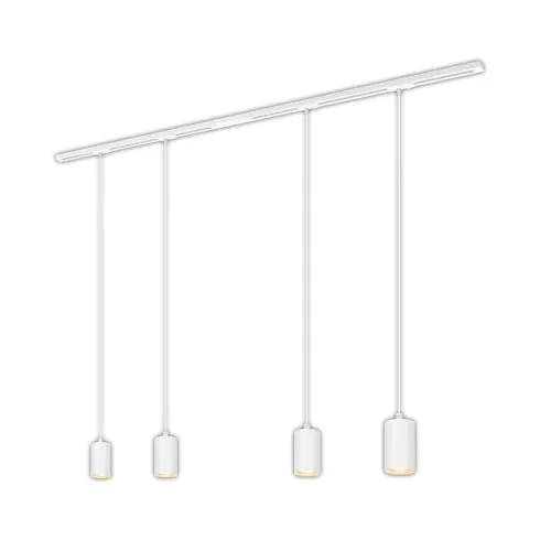 BRILONER Schienensystem Rail Komplettset mit 4 GU10 Pendeln - Leuchtbänder-Schienen: Flexibles 1,5m Lichtschienensystem mit verschiebbaren Pendelleuchten für individuelle Beleuchtungsgestaltung.