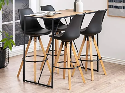 möbelando Bartisch Carney I - Stilvoller Esszimmertisch für jedes Zuhause - Bartisch & Theken, kompakt designt mit stabiler Metall- und MDF-Konstruktion, ideal für gesellige Abende und platzsparend in jedem Raum.