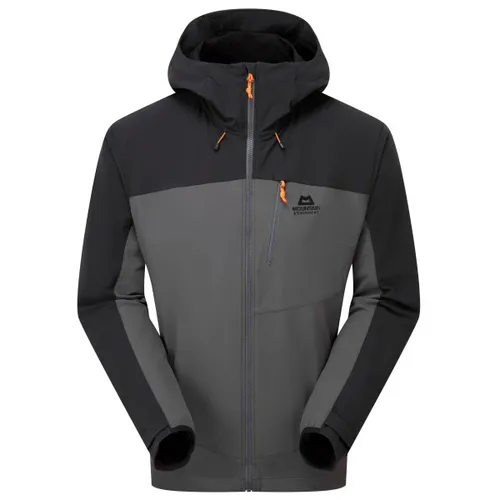 Mountain Equipment Frontier Men's Jacket - Anvil Grey/Black (Me-01567) S - Outdoor Freizeitjacke für Herren, aus elastischem EXOLITE 210 Softshell-Material, wind- und wetterfest, ideal für Expeditionen und Trekkingtouren.