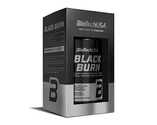 Biotech USA Black Burn 90 Kapseln - Diätergänzungsmittel zur effektiven Unterstützung beim Fettabbau mit L-Carnitin und Koffein für mehr Energie beim Training.