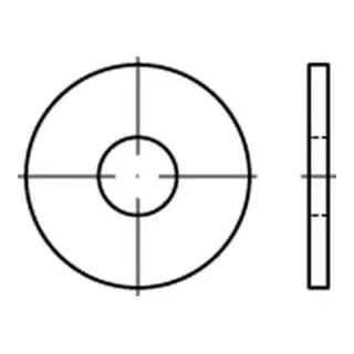 Scheibe DIN 9021/ISO 7093 6,4x18x1,6mm Edelstahl A2 blank, 1000 Stück