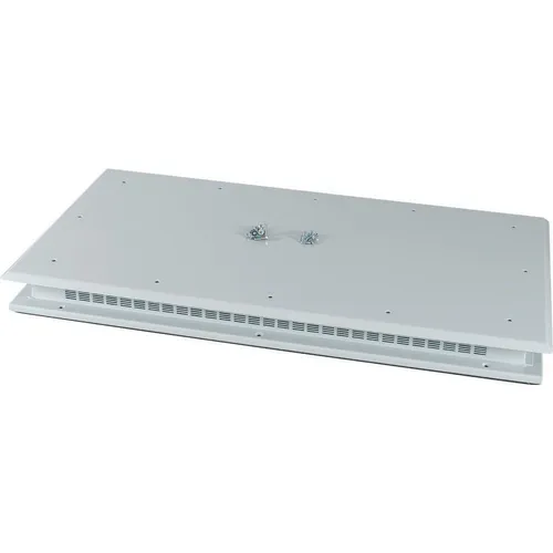 Eaton Dachblech BusBar Trunking XAD3-1006-T Dachelemente 187674 - Robustes Dachblech aus pulverbeschichtetem Stahl, ideal für die Dachbeplankung. Mit Entlüftung, Maße: 907 mm x 78 mm, optimal für langlebige Anwendungen in der Elektroinstallation.