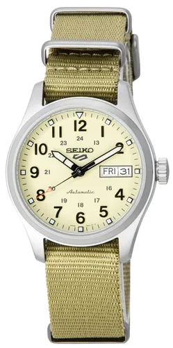SEIKO Uni Automatik Armbanduhr SRPJ83K1 - Herrenuhren mit Edelstahlgehäuse und Nylonband, 10 ATM wasserdicht und Automatikwerk für präzise Zeitmessung.