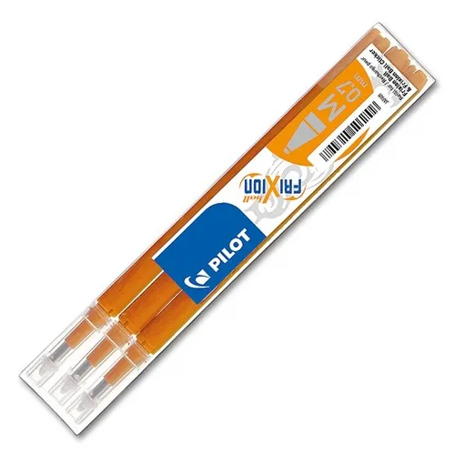 Pilot Pen 2261006F - Ersatzminen für Frixion Ball Tintenroller, 0,7 mm, radierbar und in leuchtendem Orange, 3 Stück
