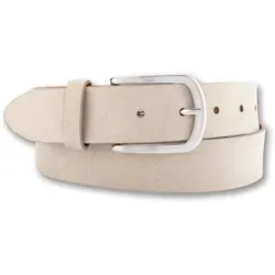 BERND GÖTZ Veloursledergürtel Basic-Style in Sand - Gürtel aus 100% Rindsleder im Basic-Style, 3,5 cm breit, ideal für casual Looks und feminin kombinierbar.
