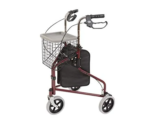 DRIVE Deltagehrad Tri Walker - Rollator für drinnen und draußen, idealer Begleiter für mehr Mobilität und Sicherheit