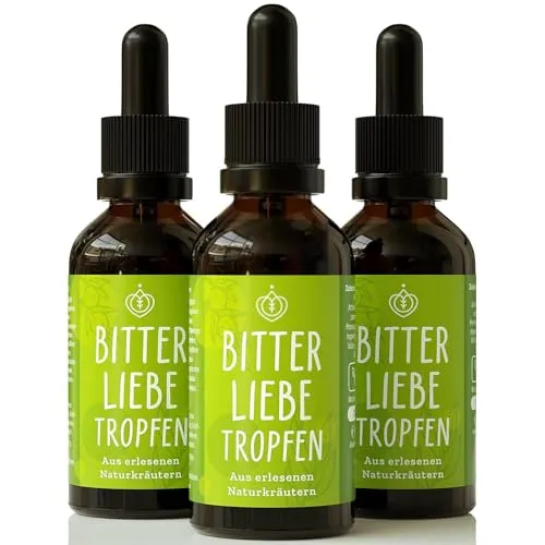 BitterLiebe Bittertropfen - Hochwertige Bitterstoffe mit Löwenzahn und Kräutern - Pflanzliche Ergänzungsmittel, basierend auf über 1.000 Jahren Klosterwissen, vegan und ohne Zucker. Unterstützt deinen Körper mit 15 Kräutern für eine bessere Verdauung.