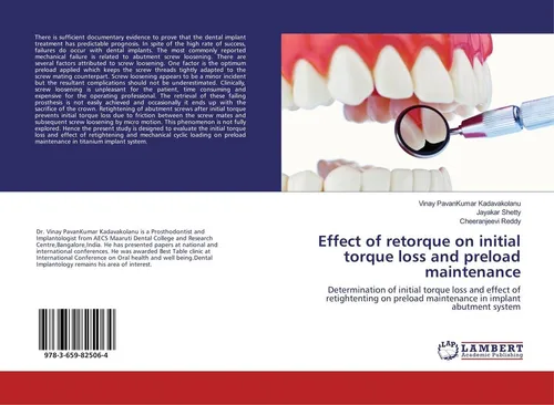 Effect of retorque on initial torque loss and preload maintenance Vinay Pavankum