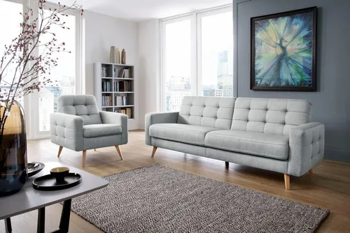 exxpo - sofa fashion 3-Sitzer Nappa, Schlafsofa, bequem, zeitloses Design, L-Form, tolle Detailverarbeitung, mit Bettfunktion und Bettkasten