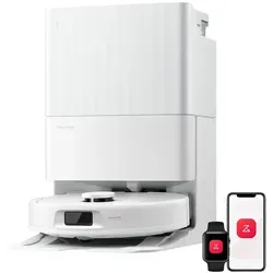 Roborock Qrevo S Pro Staubsauger Roboter mit Wischfunktion – 18.500Pa Saugkraft - Intelligenter Staubsauger Roboter mit automatischer Entleerung und Hochtemperatur-Selbstreinigung. Ideal für Haushalte mit Tieren – mühelose Bodenpflege und individuelle Reinigungsmodi für verschiedene Böden.