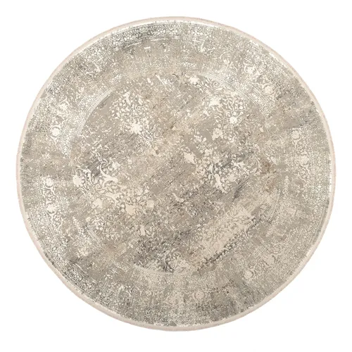 OCI DIE TEPPICHMARKE Teppich BESTSELLER CAVA, rund, goldfarben, Ø 200 cm - Teppich in rundem Design, aus hochwertiger Viskose mit Hoch-Tief-Struktur. Ideal für Wohnzimmer, pflegeleicht und fußbodenheizungsgeeignet.
