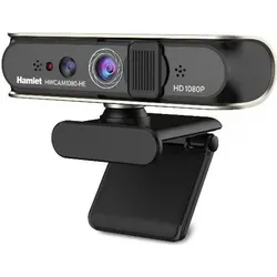 Hamlet USB Webcam mit Mikrofon (2 Mpx) - Webcam mit 2 Mpx Auflösung und integriertem Mikrofon, ideal für Videokonferenzen und Streaming