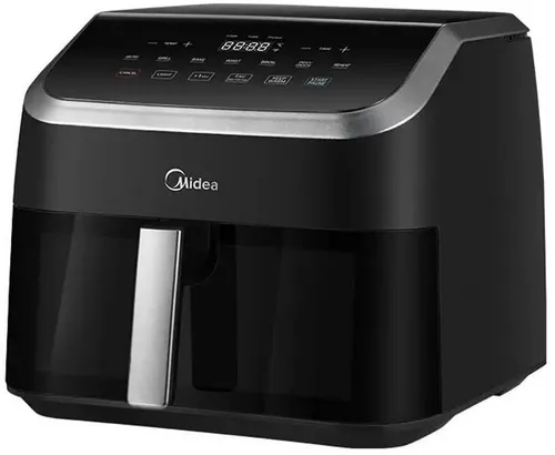 Midea MAD85000ADK Heißluftfritteuse - Fritteuse mit 9 l Fassungsvermögen und praktischen Automatikprogrammen für fettfreies Frittieren und gesunde Küche.
