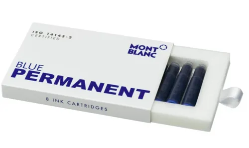 Montblanc 128208 Tintenpatronen permanent blau / 8St./Pack