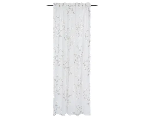 GÖZZE Schlaufenschal VICTORIA taupe 140x245 cm - Eleganter Schlaufenschal in taupe, ideal für stilvolle Fensterdekoration. Hergestellt aus hochwertigem Polyester, sorgt er für eine angenehme Lichtdurchlässigkeit.